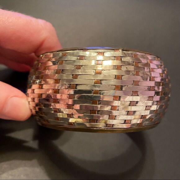 Chunky Braided Tricolour Bracelet  - Picture 3 of 8